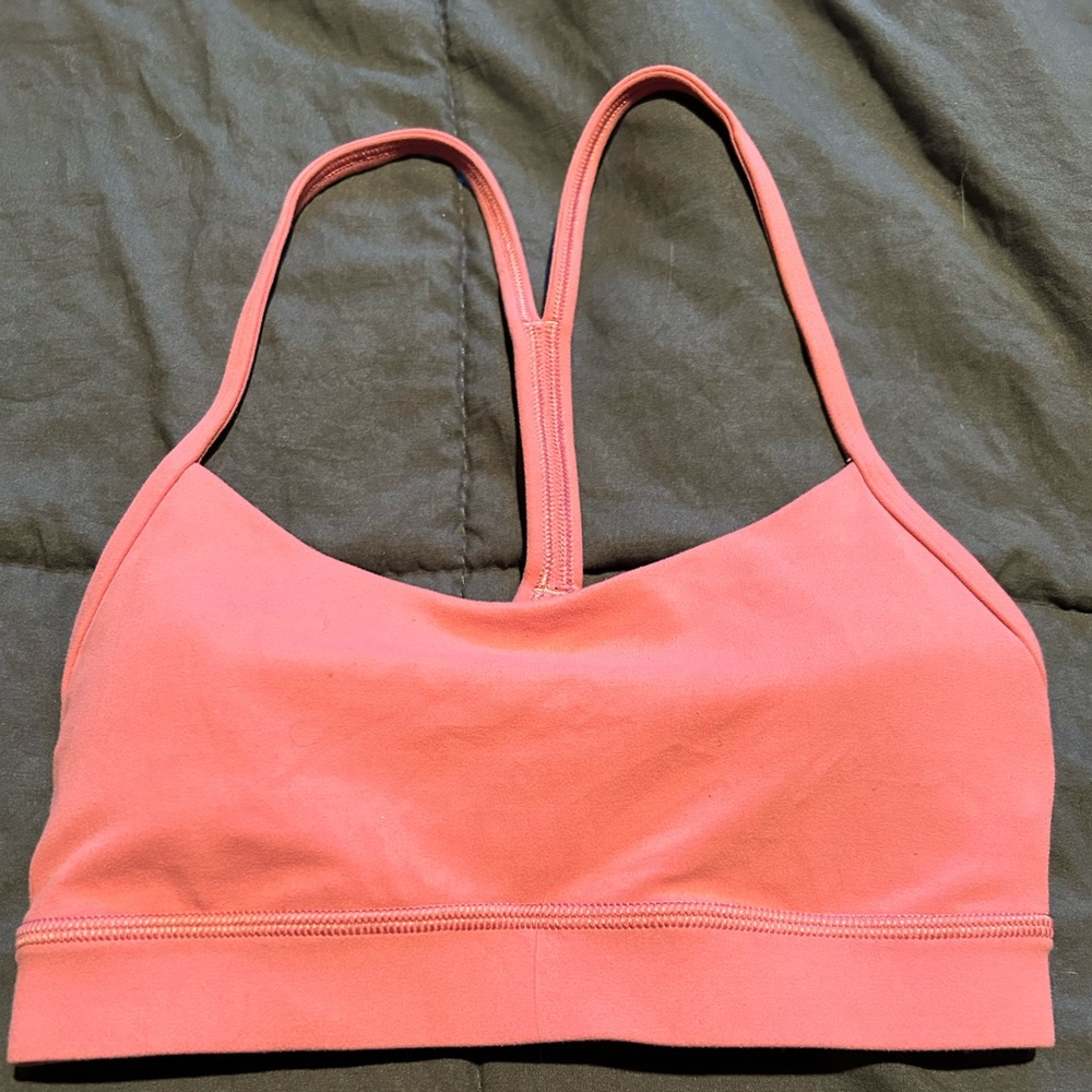 Lululemon flow Y bra. Size 4. Pink. New. Worn once.